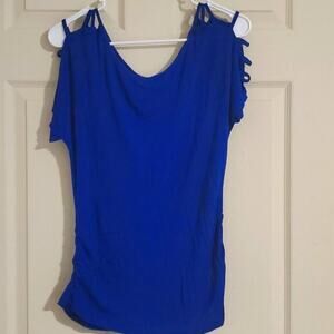 ISSI small juniors royal blue blouse